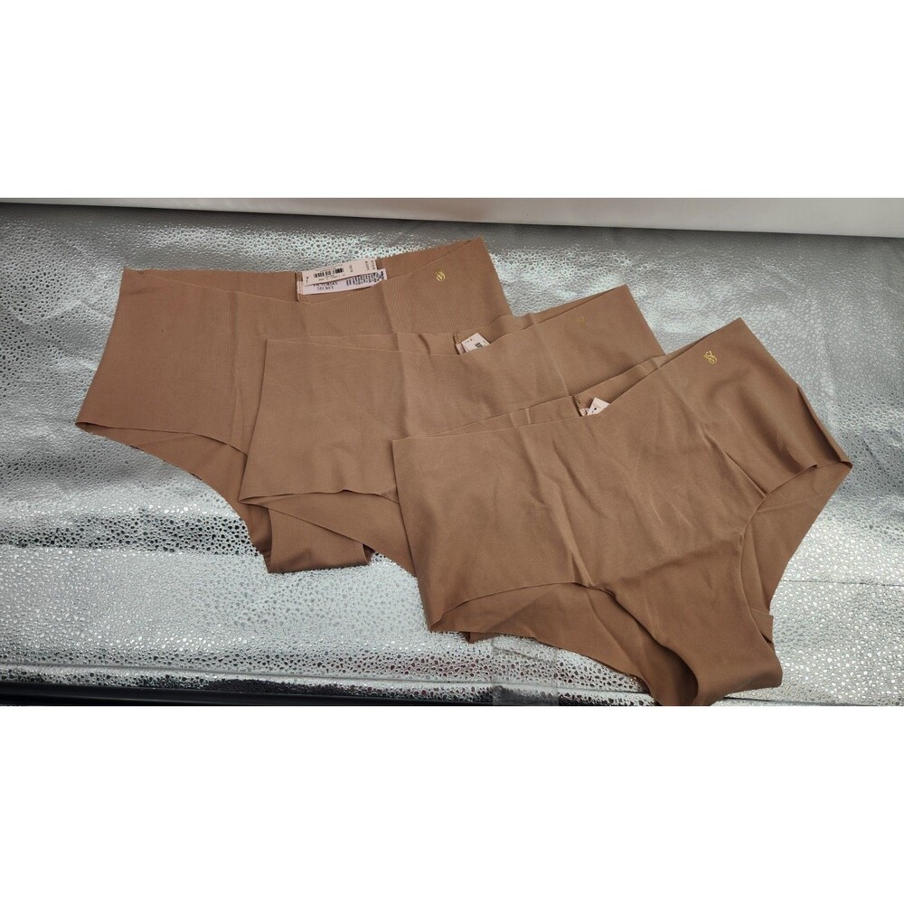 Victoria's Secret XL No Show Cotton Cheeky Panty NWT 3 Pack Praline